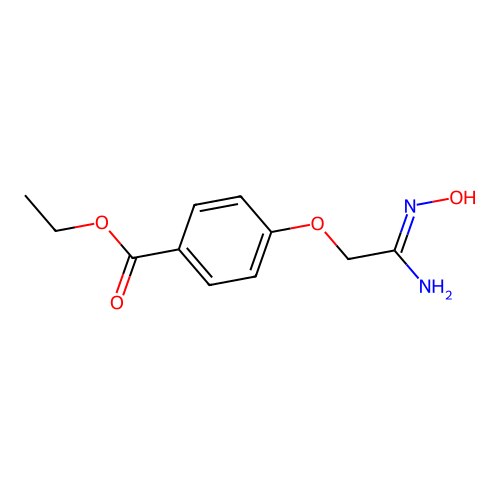 ethyl 4-[(N-hydroxycarbamimidoyl)methoxy]benzoate structure