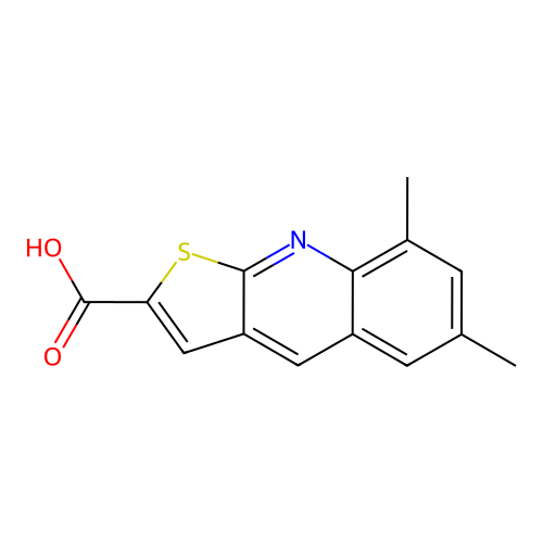 6,8-Dimethylthieno[2,3-b]quinoline-2-carboxylic acid structure