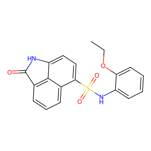 N-(2-ethoxyphenyl)-2-oxo-1,2-dihydrobenzo[cd]indole-6-sulfonamide structure