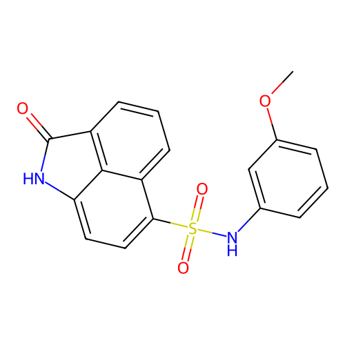 N-(3-methoxyphenyl)-2-oxo-1,2-dihydrobenzo[cd]indole-6-sulfonamide structure