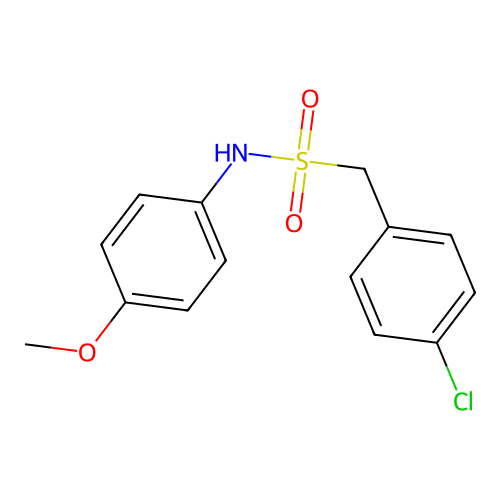 1-(4-chlorophenyl)-N-(4-methoxyphenyl)methanesulfonamide structure