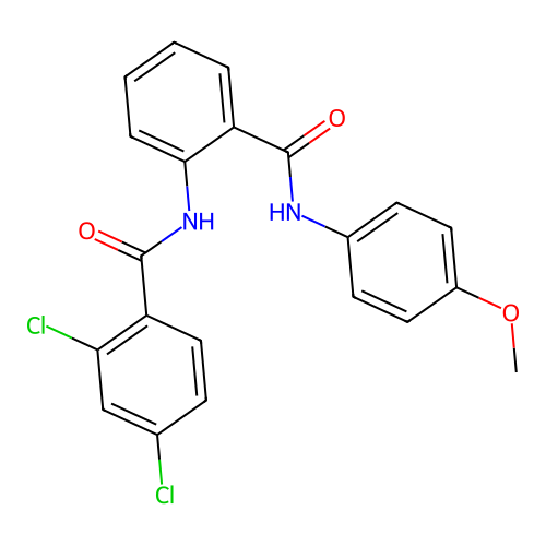 2,4-dichloro-N-[2-[(4-methoxyphenyl)carbamoyl]phenyl]benzamide structure