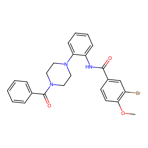N-[2-(4-benzoylpiperazin-1-yl)phenyl]-3-bromo-4-methoxybenzamide structure