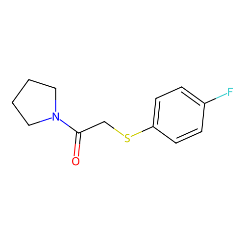 2-(4-Fluorophenyl)sulfanyl-1-pyrrolidin-1-ylethanone structure