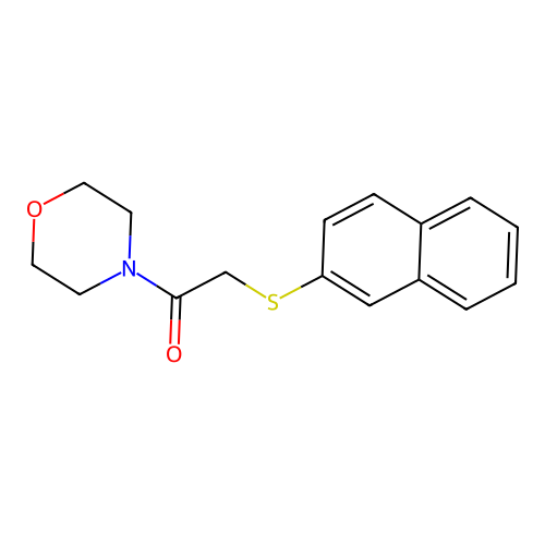 1-Morpholino-2-(naphthalen-2-ylthio)ethanone structure
