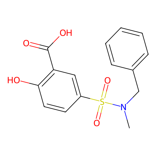 5-[Benzyl(methyl)sulfamoyl]-2-hydroxybenzoic acid structure