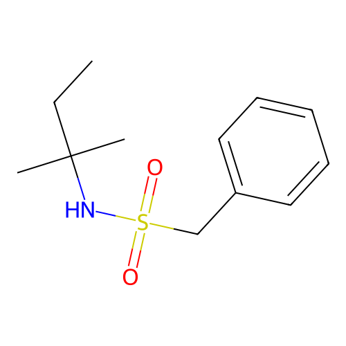 N-(2-methylbutan-2-yl)-1-phenylmethanesulfonamide structure