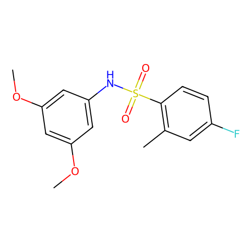 N-(3,5-dimethoxyphenyl)-4-fluoro-2-methylbenzenesulfonamide structure