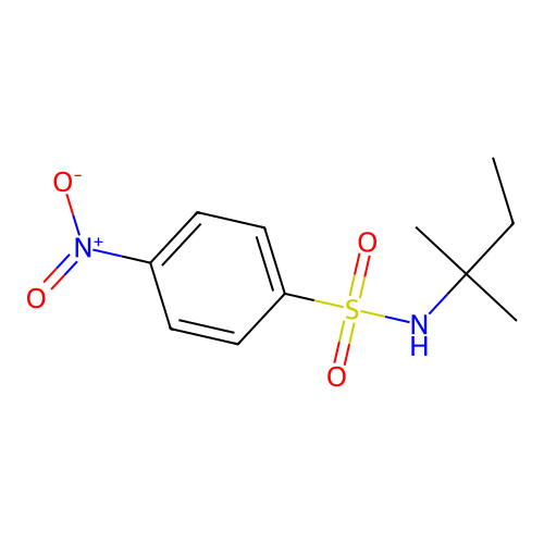 N-(2-methylbutan-2-yl)-4-nitrobenzenesulfonamide structure