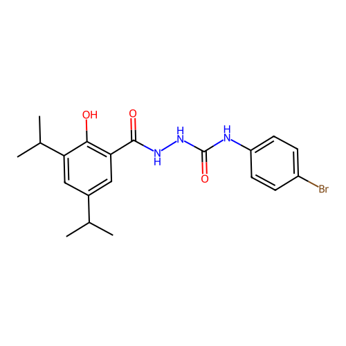 1-(4-Bromophenyl)-3-[[2-hydroxy-3,5-di(propan-2-yl)benzoyl]amino]urea structure