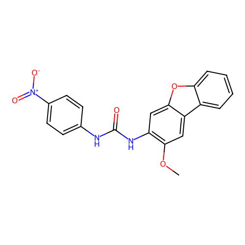 1-(2-Methoxydibenzofuran-3-yl)-3-(4-nitrophenyl)urea structure