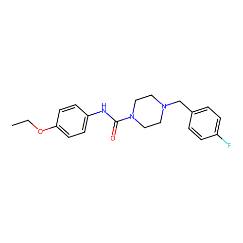 N-(4-ethoxyphenyl)-4-[(4-fluorophenyl)methyl]piperazine-1-carboxamide structure