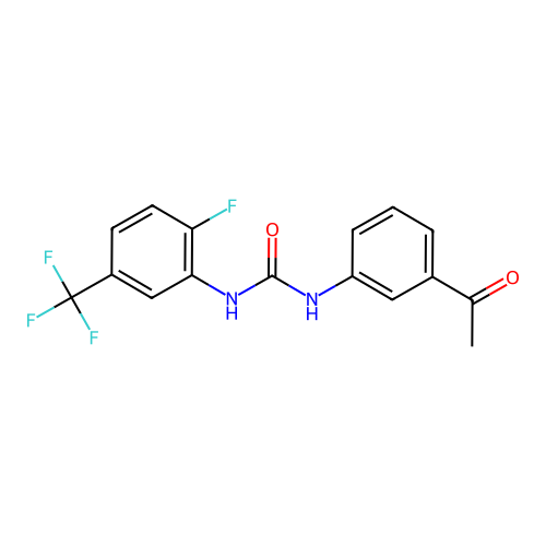 1-(3-Acetylphenyl)-3-[2-fluoro-5-(trifluoromethyl)phenyl]urea structure