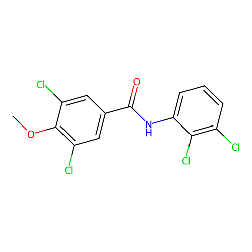 3,5-dichloro-N-(2,3-dichlorophenyl)-4-methoxybenzamide structure