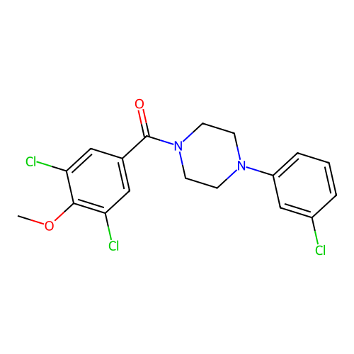 [4-(3-Chlorophenyl)piperazin-1-yl]-(3,5-dichloro-4-methoxyphenyl)methanone structure