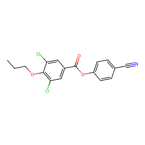 4-Cyanophenyl 3,5-dichloro-4-propoxybenzoate structure
