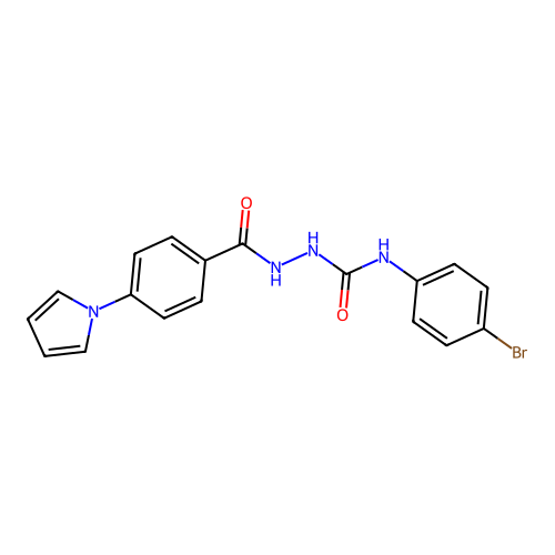 1-(4-Bromophenyl)-3-[(4-pyrrol-1-ylbenzoyl)amino]urea structure