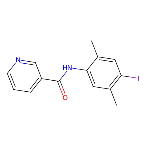N-(4-iodo-2,5-dimethylphenyl)pyridine-3-carboxamide structure