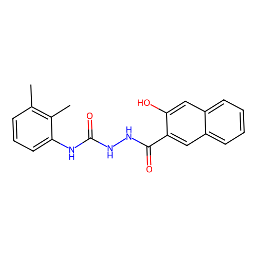 1-(2,3-Dimethylphenyl)-3-[(3-hydroxynaphthalene-2-carbonyl)amino]urea structure