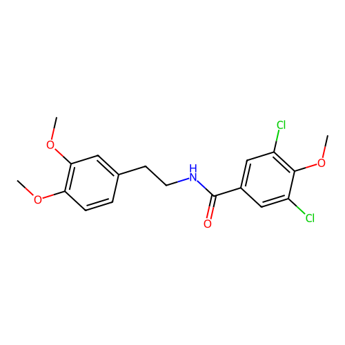 3,5-dichloro-N-[2-(3,4-dimethoxyphenyl)ethyl]-4-methoxybenzamide structure