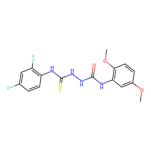 1-[(2,4-Difluorophenyl)carbamothioylamino]-3-(2,5-dimethoxyphenyl)urea structure