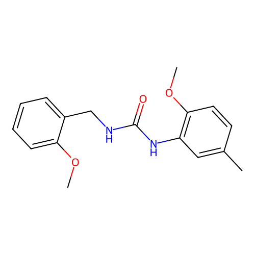1-(2-Methoxy-5-methylphenyl)-3-[(2-methoxyphenyl)methyl]urea structure