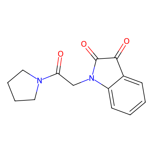 1-[2-oxo-2-(pyrrolidin-1-yl)ethyl]-1H-indole-2,3-dione structure