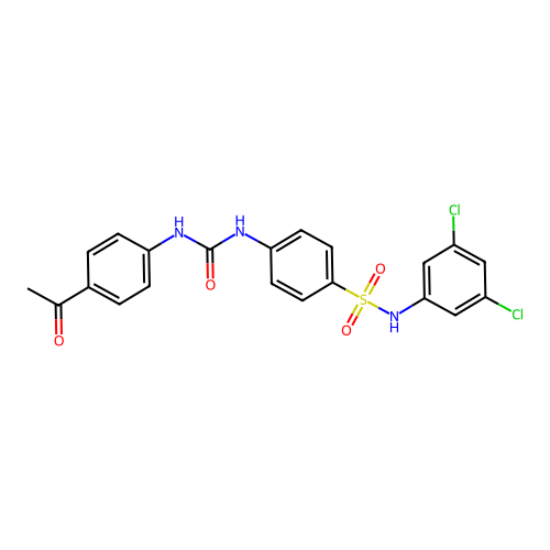 1-(4-Acetylphenyl)-3-[4-[(3,5-dichlorophenyl)sulfamoyl]phenyl]urea structure
