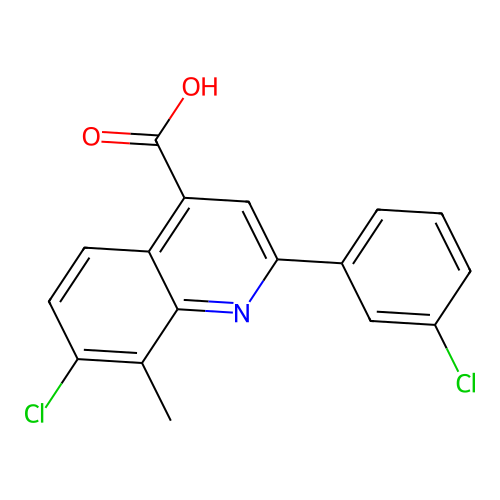 7-Chloro-2-(3-chlorophenyl)-8-methylquinoline-4-carboxylic acid structure