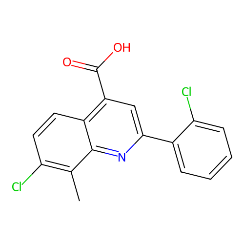 7-Chloro-2-(2-chlorophenyl)-8-methylquinoline-4-carboxylic acid structure
