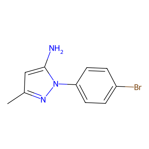 1-(4-bromophenyl)-3-methyl-1H-pyrazol-5-amine structure