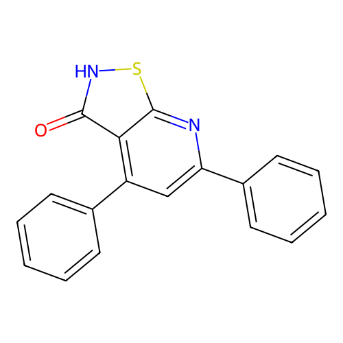 4,6-Diphenylisothiazolo(5,4-b)pyridin-3(2H)-one structure