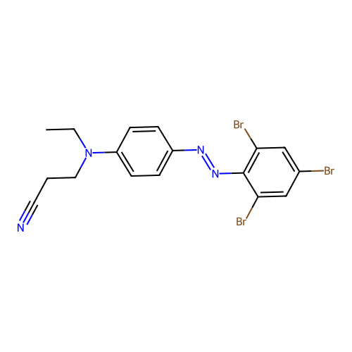 3-(Ethyl(4-((2,4,6-tribromophenyl)azo)phenyl)amino)propiononitrile structure