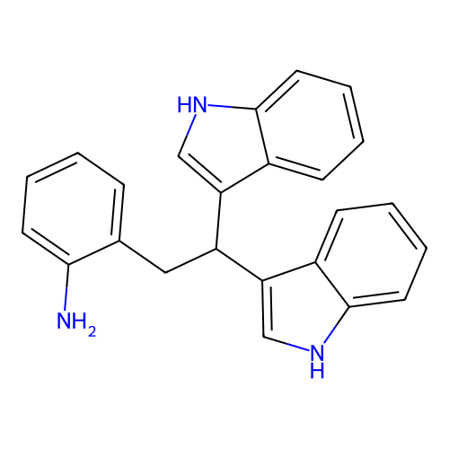 2-[2,2-bis(1H-indol-3-yl)ethyl]aniline structure