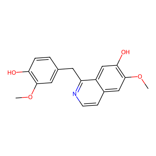1-[(4-Hydroxy-3-methoxyphenyl)methyl]-6-methoxyisoquinolin-7-ol structure