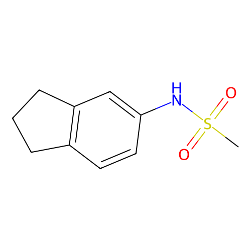 N-(2,3-dihydro-1H-inden-5-yl)methanesulfonamide structure