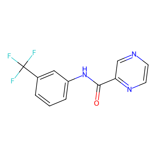 N-[3-(trifluoromethyl)phenyl]pyrazine-2-carboxamide structure