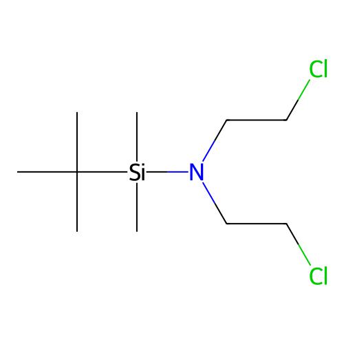 N-[tert-butyl(dimethyl)silyl]-2-chloro-N-(2-chloroethyl)ethanamine structure