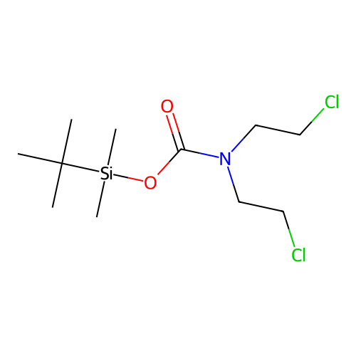 [tert-butyl(dimethyl)silyl] N,N-bis(2-chloroethyl)carbamate structure