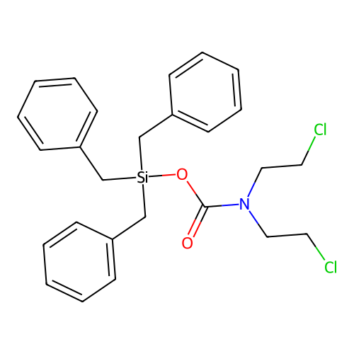 Carbamic acid, tris(phenylmethyl)silyl ester structure