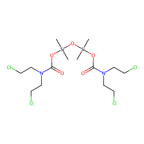 [[bis(2-chloroethyl)carbamoyloxy-dimethylsilyl]oxy-dimethyls structure