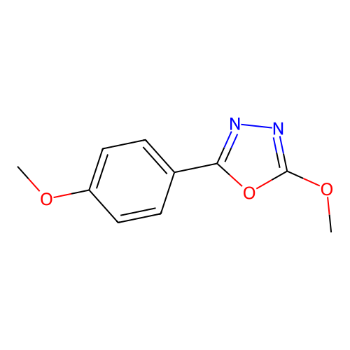 2-Methoxy-5-(4-methoxyphenyl)-1,3,4-oxadiazole structure