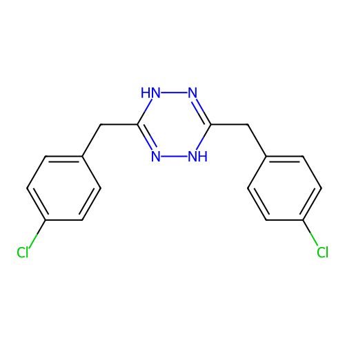3,6-bis(4-chlorobenzyl)-1,4-dihydro-1,2,4,5-tetrazine structure