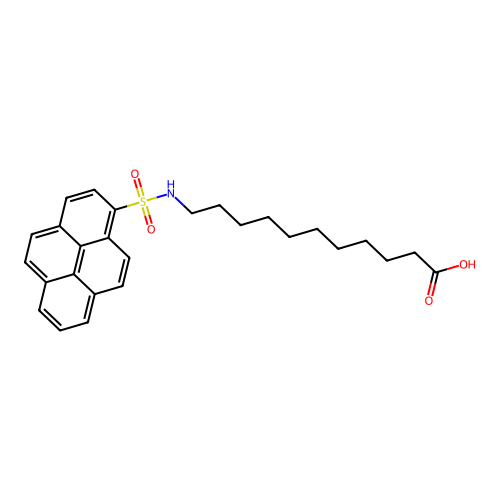 11-(Pyrene-1-sulfonylamino)undecanoic acid structure