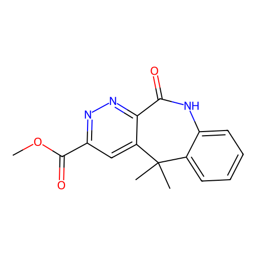 methyl 11,11-dimethyl-5-oxo-6H-pyridazino[3,4-c][1]benzazepine-2-carboxylate structure