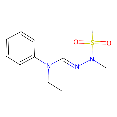 N-ethyl-N'-[methyl(methylsulfonyl)amino]-N-phenylmethanimidamide structure
