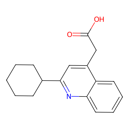 2-(2-Cyclohexylquinolin-4-yl)acetic acid structure
