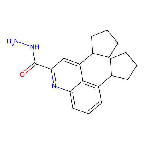2-Quinolinecarboxylic acid, 4,5-dicyclopentyl-, hydrazide structure