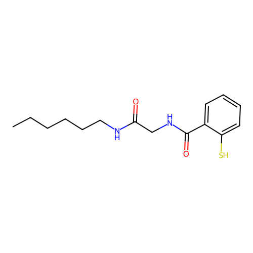 Benzamide, N-[2-(hexylamino)-2-oxoethyl]-2-mercapto- structure