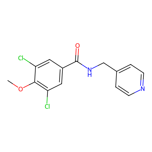 3,5-dichloro-4-methoxy-N-(pyridin-4-ylmethyl)benzamide structure